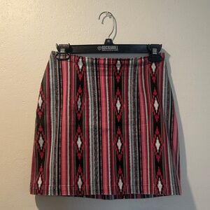 Rock & Roll Cowgirl Women's Pink and Black Western Patterned Skirt